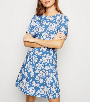 Blue Daisy Print Smock Dress | New Look